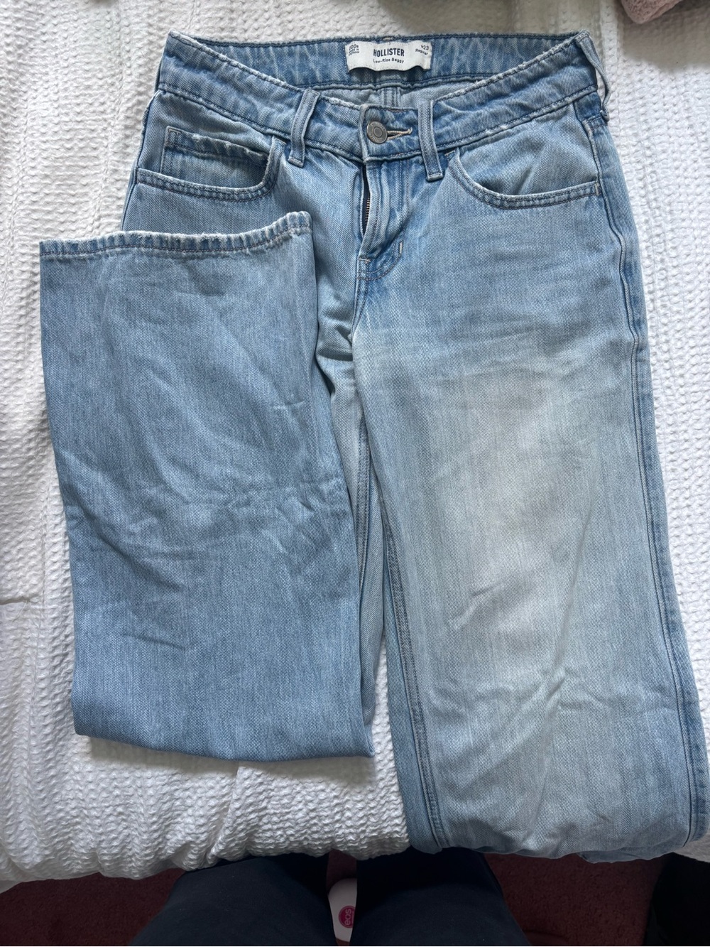 Hollister Faded Light Blue Straight Leg Jeans